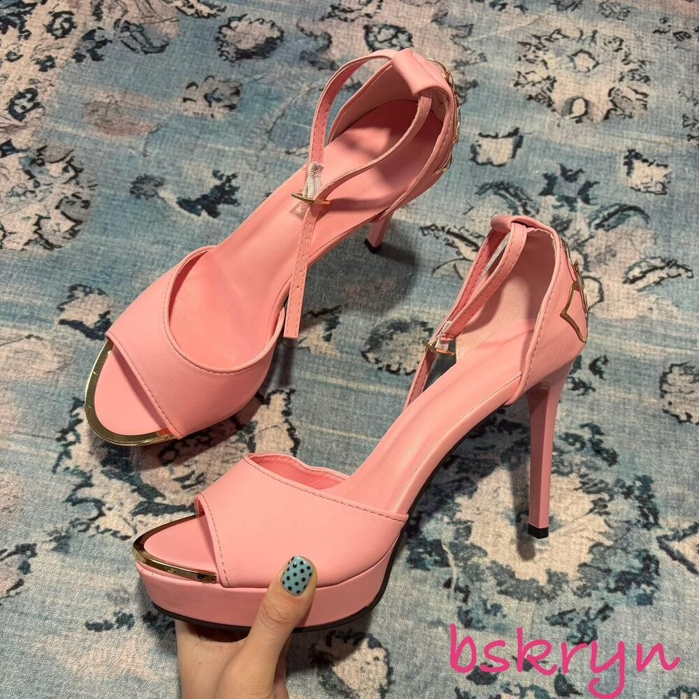 Unbranded Women's Pink and Gold Courts